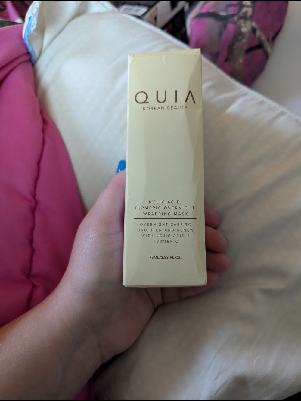 QUIA Kojic Acid Turmeric Overnight Wrapping Mask - Pale Yellow Packaging